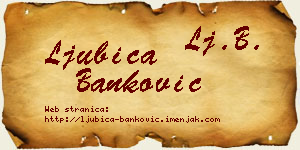 Ljubica Banković vizit kartica